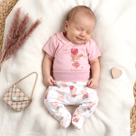 ABN-5542 Semi-cama para bebé de algodón orgánico Nini Happy Animals - comodidad, seguridad, respetuosa con el medio ambiente