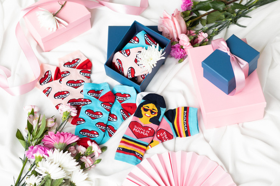 K89S Calcetines para pies Super Mama Italian Fashion - azul marino/colores