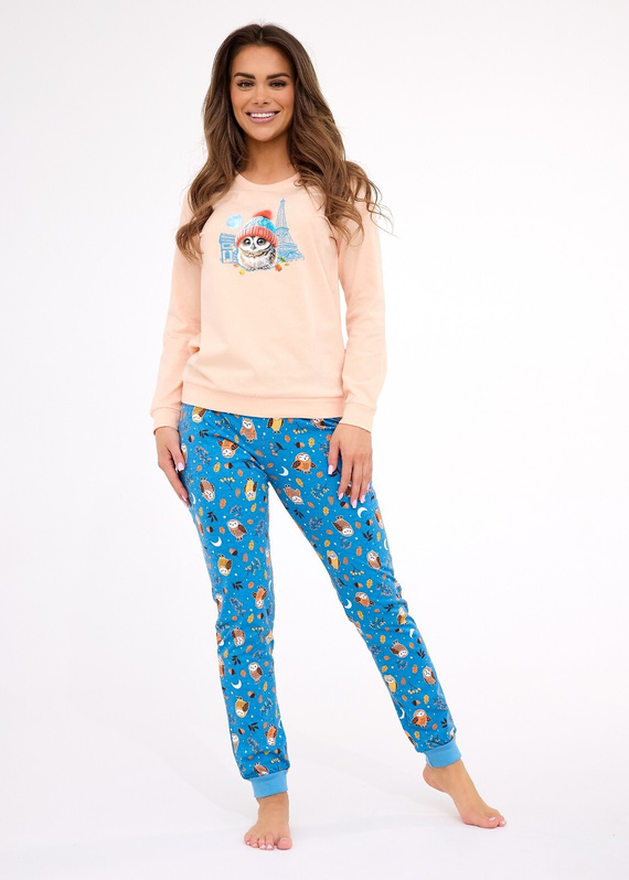 Pijama de señora 467/426 Paris - algodón, manga larga, estilo parisino