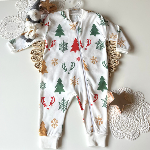 Mamatti Babies' Pajacifier PS01 Merry Christmas - Sin pies, con cremallera