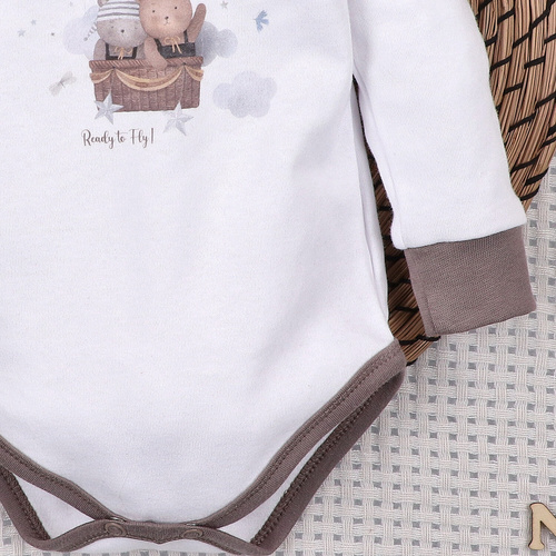 Body Nini 100% Balloon Friends algodón orgánico, fabricado en Polonia