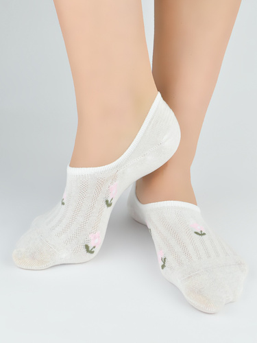 Calcetines bailarina mujer ST091 Noviti algodón invisibles silicona