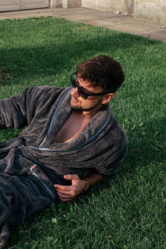 716 Bata de hombre Rafael De lafense - grafito