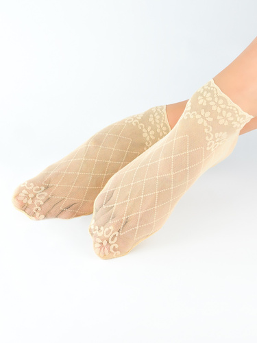 Calcetines mujer encaje SN034 Noviti suela algodón confort
