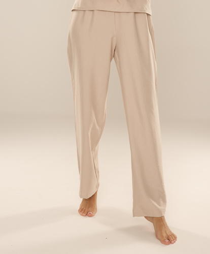 Maeve 875 De Lafense pantalón de pijama de mujer - largo, liso, con bolsillos - arena