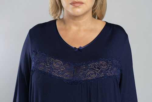 Izyda Pijama 3/4 mangas, 3/4 pantalones Moda Italiana - azul marino