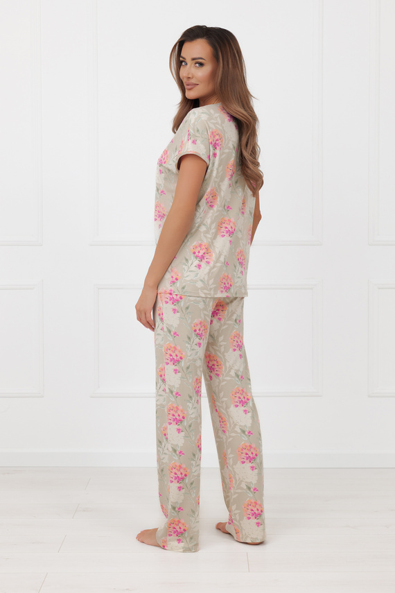 Pijama señora Harmonia Italian Fashion pantalón largo manga corta viscosa