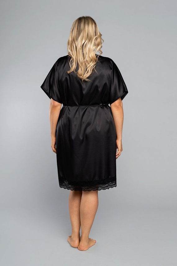 Touch Albornoz de manga corta Moda Italiana - negro