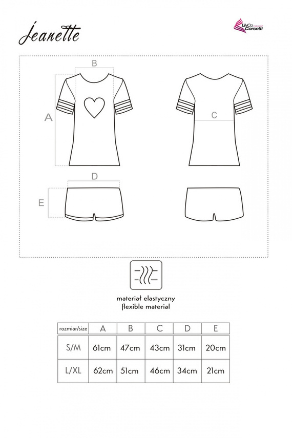 Jeanette LC 55732 Pijama de mujer LivCo Corsetti Moda