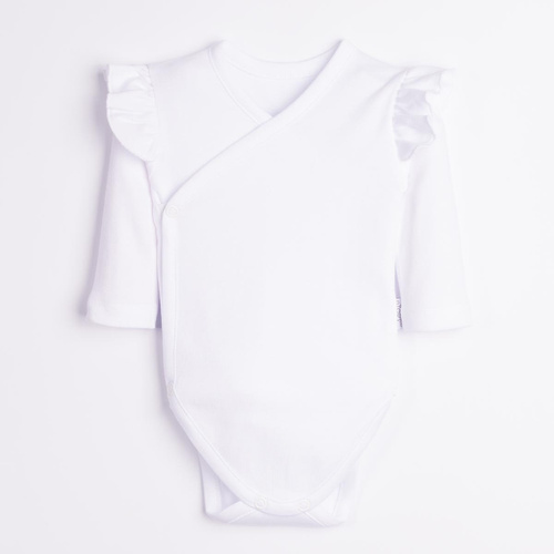Body cruzado Nicol Tosia 225092 100% algodón blanco manga larga