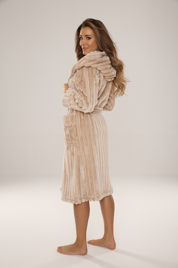 887 Sutton Albornoz de mujer con capucha De Lafense - cálido, suave, blando, arena