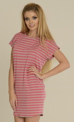 539 Camisón Jovite kr. manga - frambuesa+naranja