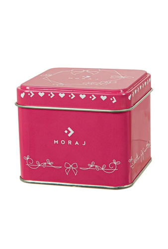 CSLW700-001 Calcetines Moraj - Calcetines de mujer en lata con delicado dibujo de cartas, ideales para regalar