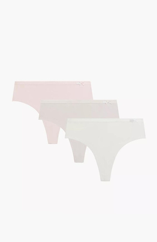 Bragas brasileñas mujer Atlantic 3CLP-015 algodón pack 3 tiro alto