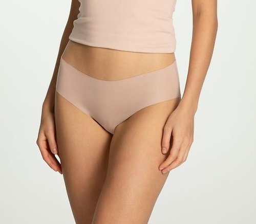 Slip señora Julimex Cotton Mood Classic beige - algodón, sin costuras, suave, corte clásico