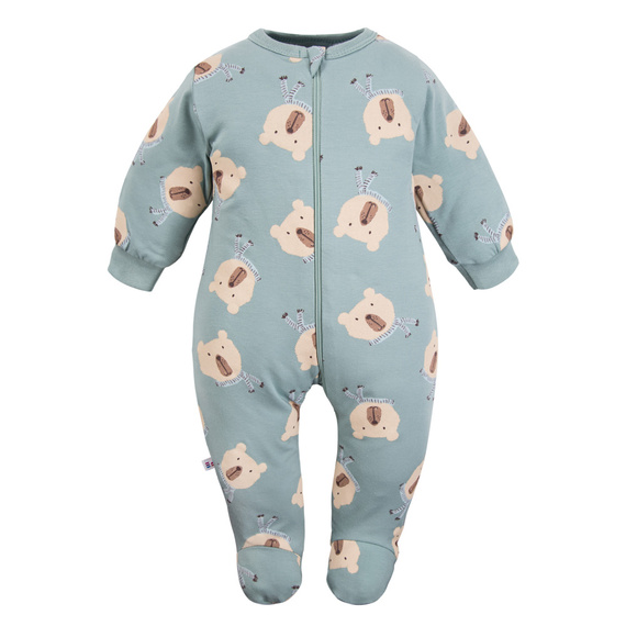 Pijama de bebé Beary Cool Eevi- sage de osito, algodón, con pies