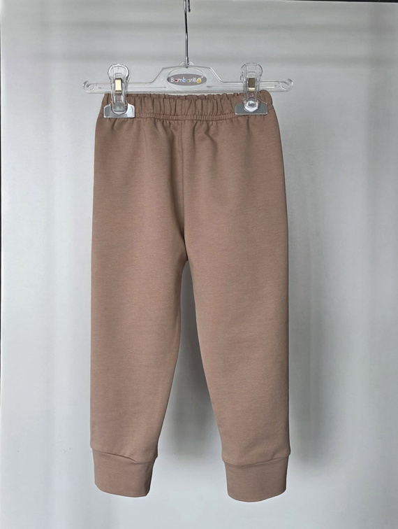 Chándal infantil Leon Bambarillo beige de algodón con cremallera 95% algodón