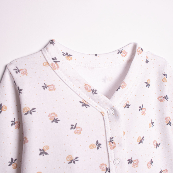 220031 Pelele bebé Nicol algodón 100% flores con pies