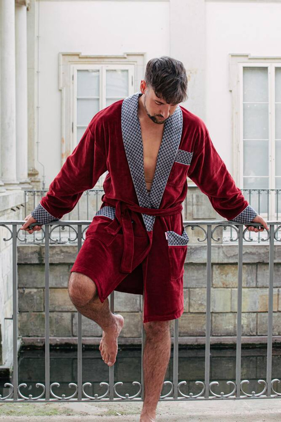 772 Bata de hombre Bonjour forex - granate