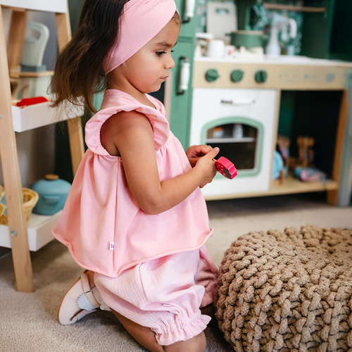 Body túnica niña Eevi Cherry rosa cerezas algodón