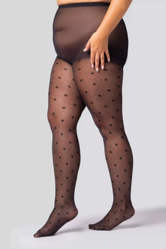 Medias de lunares Mona Queen Talla 30 den - lunares, semimate, elegante