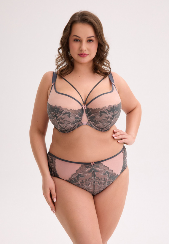 GFP 1318 Braga de mujer Priya Gaia - rosa grafito maxi, de encaje y elegante