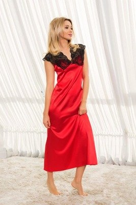 Mactan Halka camisón de satén para mujer Kalimo - rojo