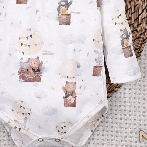 Body Nini 100% Balloon Friends algodón orgánico, fabricado en Polonia