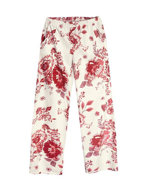 Pijama de mujer Mefemi by Nipplex Elara PW83 de algodón pantalón largo rosa