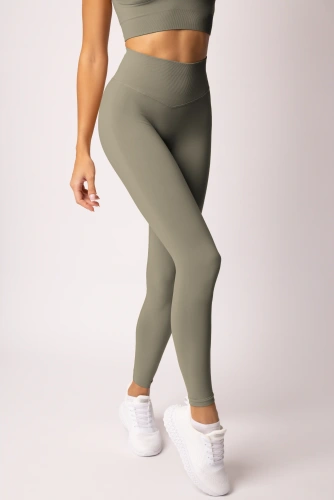 Leggings de mujer SPAIO Flex Innergy 2.0 verde sin costuras, soporte de recuperación
