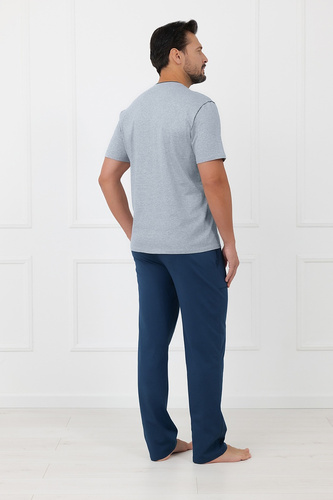 Pijama hombre Devon Italian Fashion algodón pantalón largo melange