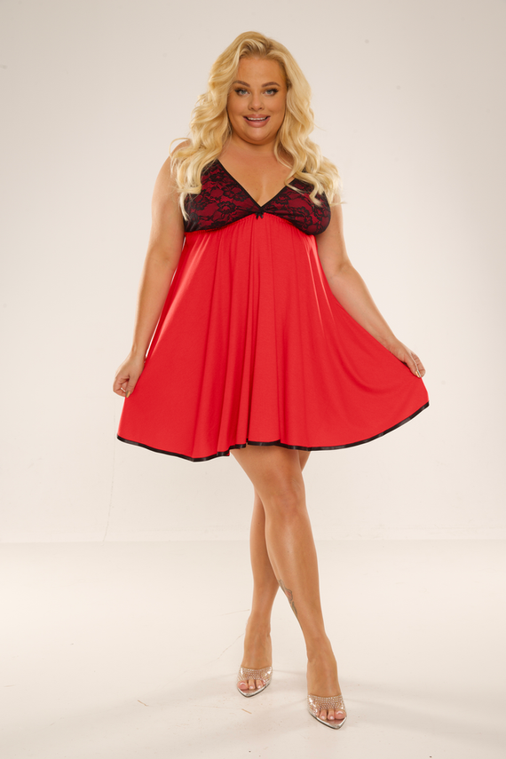 713 Camisón Cloche Forex - rojo