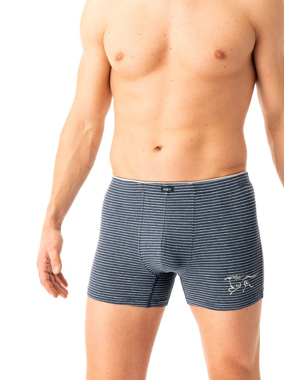 Calzoncillos bóxer para hombre Key MXH 354 azul marino - algodón, cómodos y transpirables