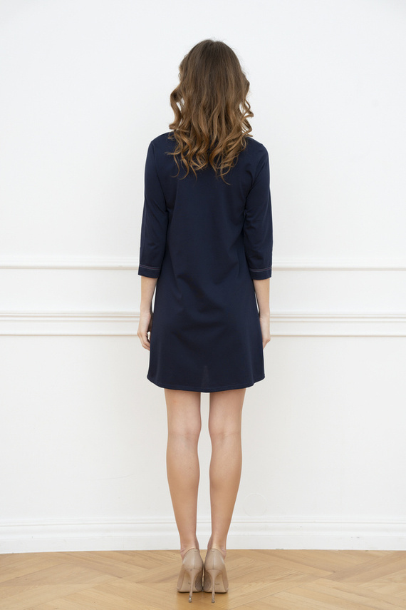 Bálsamo Camisa de Embarazo y Lactancia. manga 3/4 Italia Fashion - azul marino