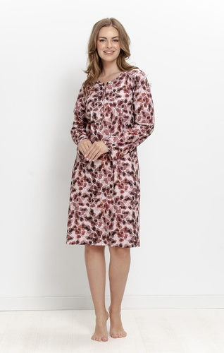 Camisón Taro Ardenia 3635 Marrón 100% Algodón para Lactancia