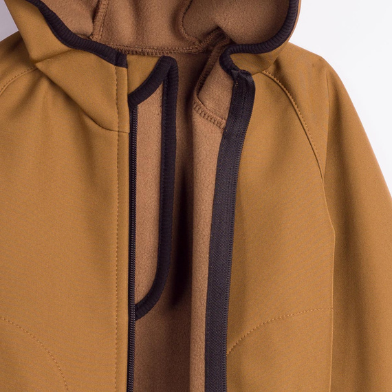 229003 Nicol Chaqueta softshell infantil con forro polar, capucha y reflectante - oliva