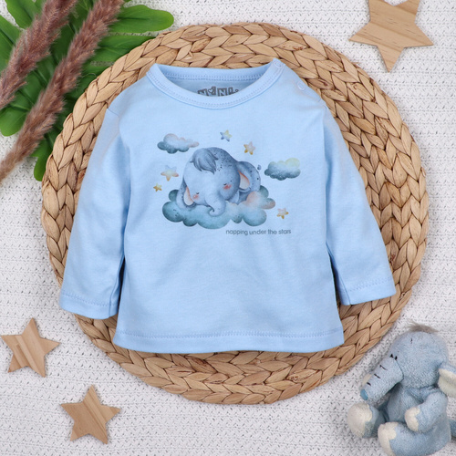 ABN-5611 Blusa para bebé Little Dreamers Nini de algodón orgánico - botones automáticos sin níquel, ecológica, producción polaca