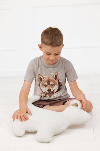 Pijama niño Shiba Italian Fashion 100% algodón shorts manga corta