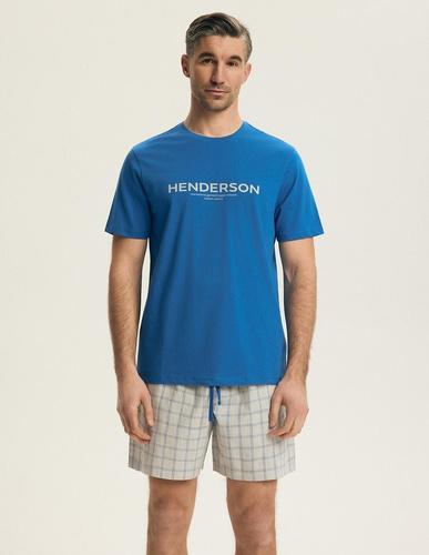 Pijama hombre Henderson 43453 Nori azul – 100% algodón, verano