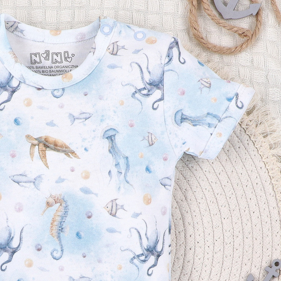 ABN-5447 Body de algodón orgánico Sea Of Joy de Nini - algodón orgánico, manga corta