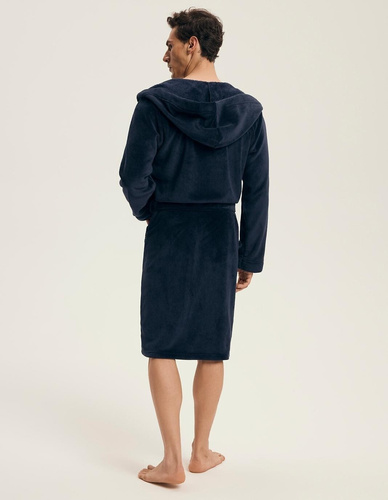 Henderson albornoz para hombre 43374 Naps navy- capucha, punto cálido, comodidad y elegancia