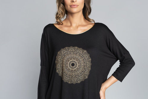 Pijama Mandala Ladies' Italian Fashion - negro