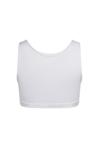 Nikola Sujetador de niña, tirante ancho Italian Fashion- blanco