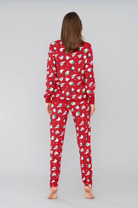 Koda Pijama de señora italiano Fashion-print rojo