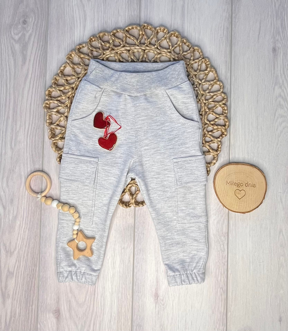 Pantalones jogger niño Mamatti SJ08 gris melange – suaves y cómodos