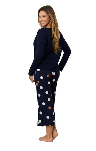 Oceane PS75 Mefemi pijama de mujer - viscosa, largo, con guisantes