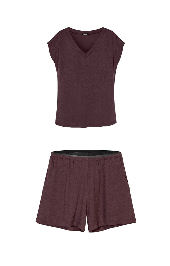 Camiseta pijama azul Mefemi Mila PG71 viscosa suave cómoda brown