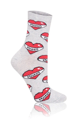 S122D Mamá Calcetines Largos Moda Italiana - gris