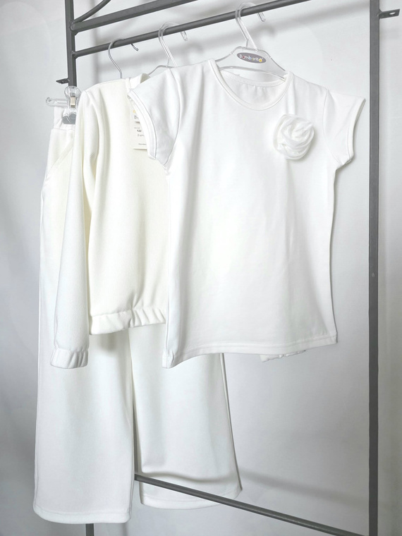 Blusa niña Róża Bambarillo jersey con rosa de tul elegante