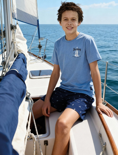 Pijama niño Cornette Young Boy 790/127 Pacific de algodón azul